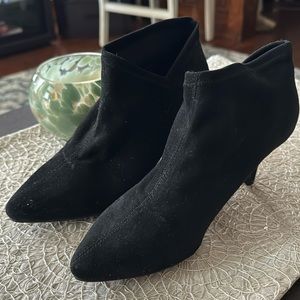 Black suede Mia booties